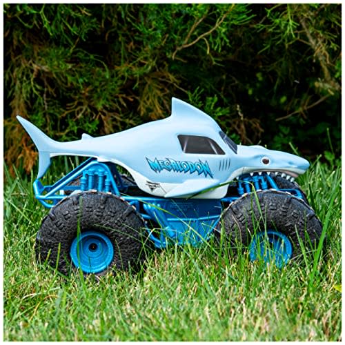 Official Monster Jam Megalodon Storm All-Terrain Remote Control Monster Truck, 1:15 Scale