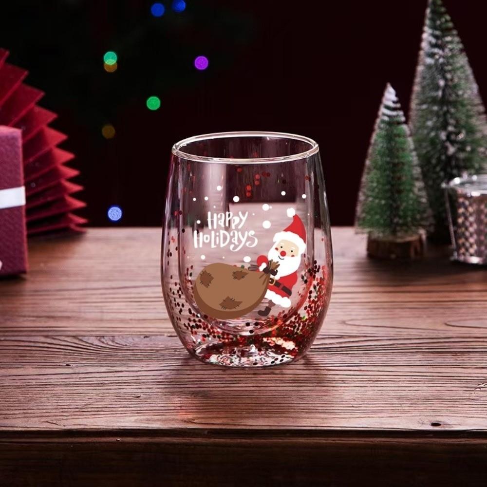 Transparent Coffee Milk Mug Tea Espresso Cup Heat-resistant Christmas Gift Holiday Table Decor