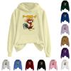 Women's Fashionable Casual Long Sleeve Hooded Printed Sweatshirt