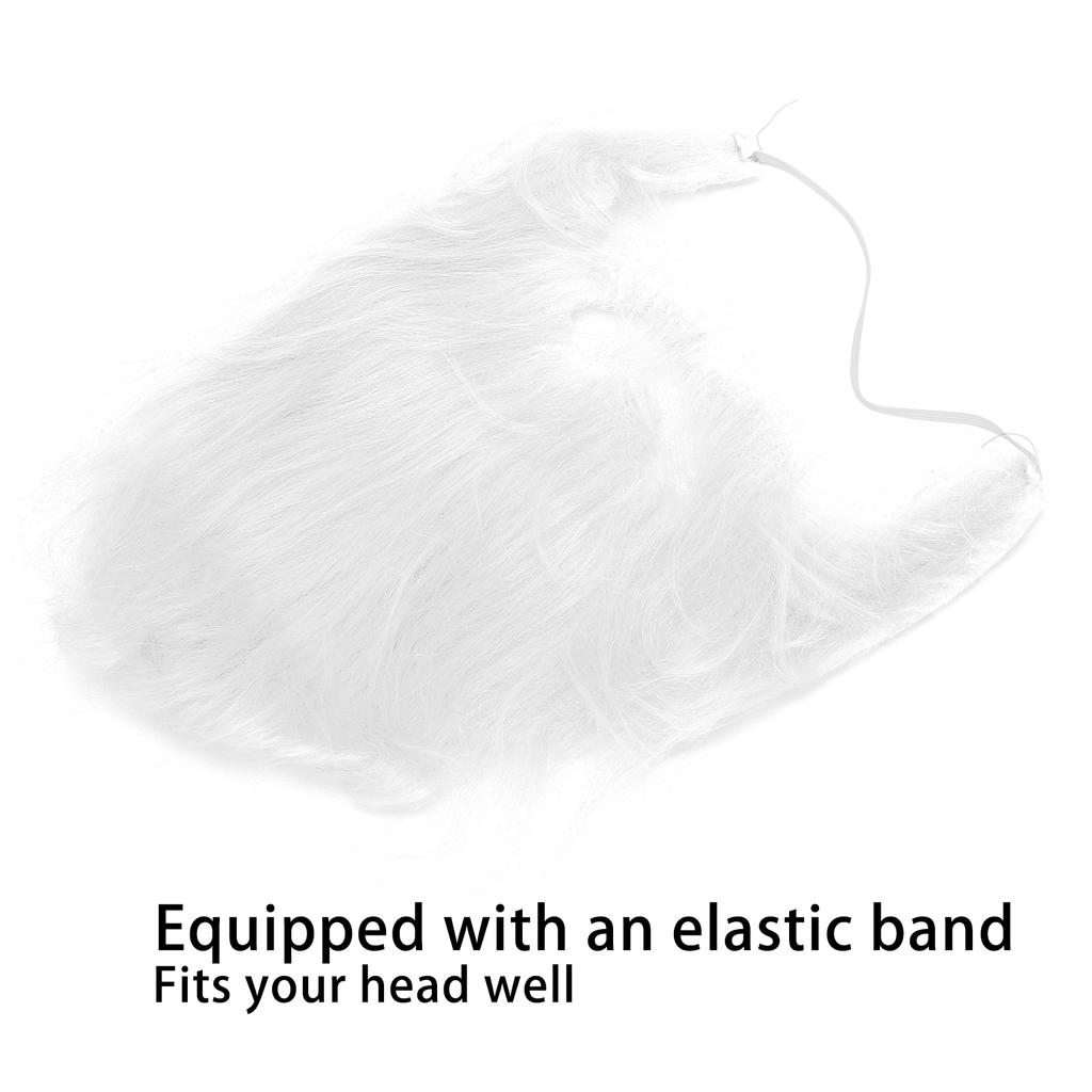 Партия Поддельная Борода Поддельные Волосы Борода Для Лица Плюшевые Поддельные Усы Для Костюма Аксессуары Белый