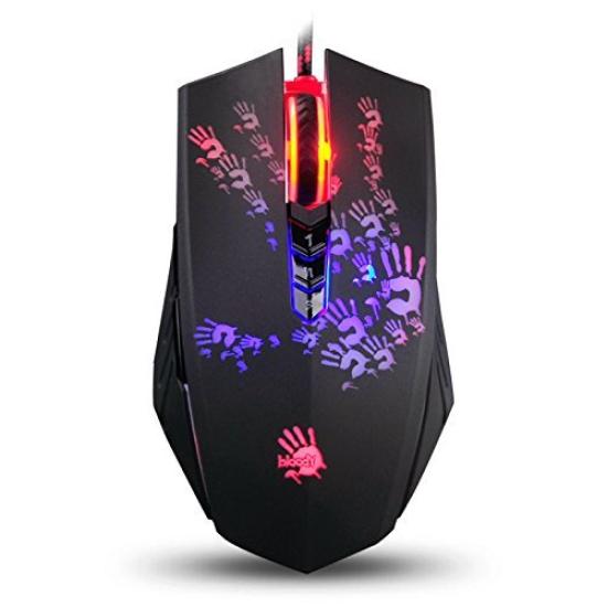 A60 Black Neon Switch Регулируемая игровая мышь с расширенной настройкой оружия Macro Light Strike Самый быстрый отклик Less by Bloody Gaming Infrared-Micro