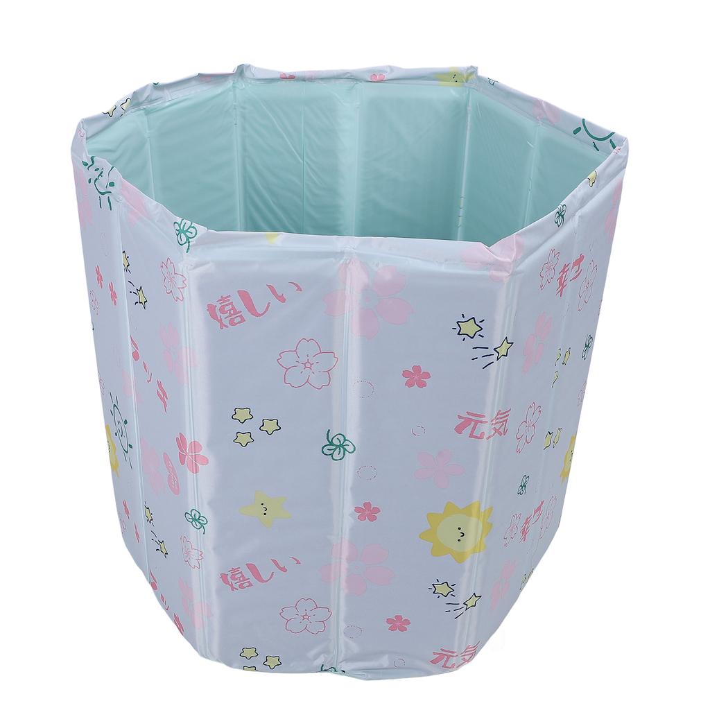Foldable Bathtub Portable Soaking Bath Tub Ice Hot Universal for Adults Kids Year Round Use 80x65cm