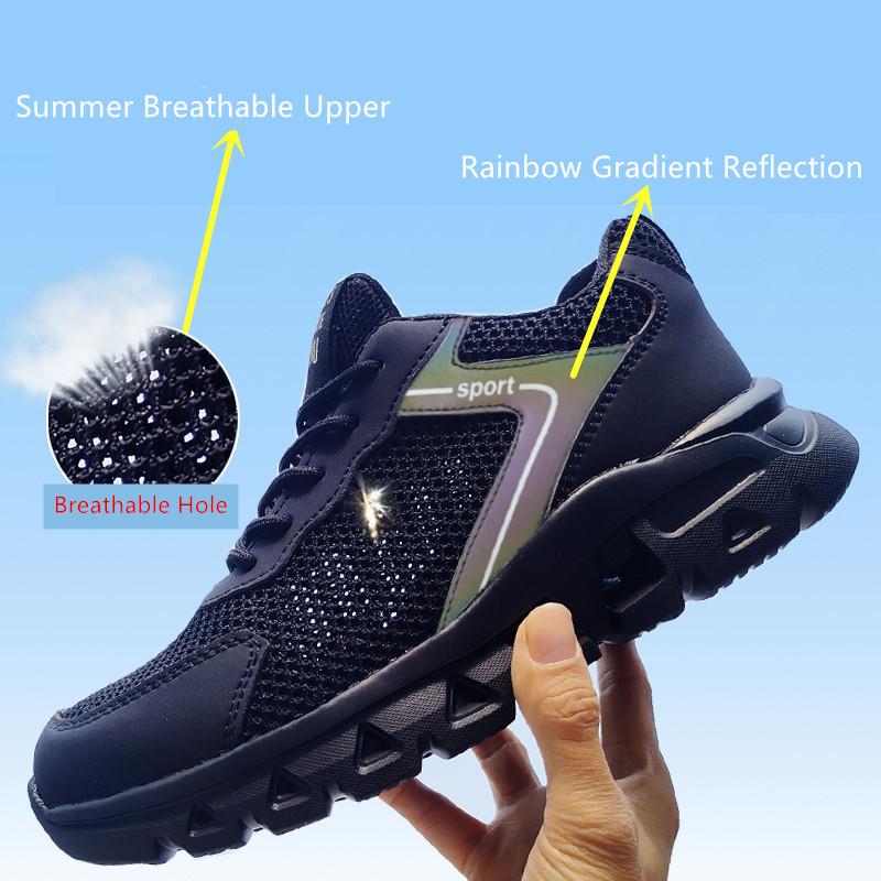 Летняя рабочая обувь, мужская легкая дышащая защитная обувь, устойчивая к ударам обувь со стальным носком, рабочие летние кроссовки с защитой от проколов, рабочие ботинки