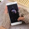 Warm Sheep Wool Knitted Faux Rabbit Fur Couples Fingerless Mittens Wrist Gloves Exposed Finger
