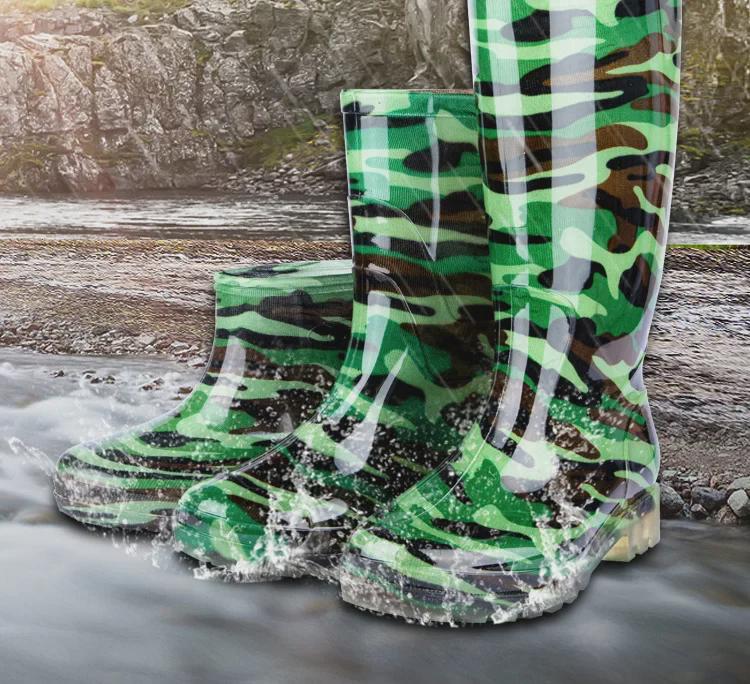 Мужские камуфляжные водонепроницаемые строительные ботинки с высоким голенищем 2025