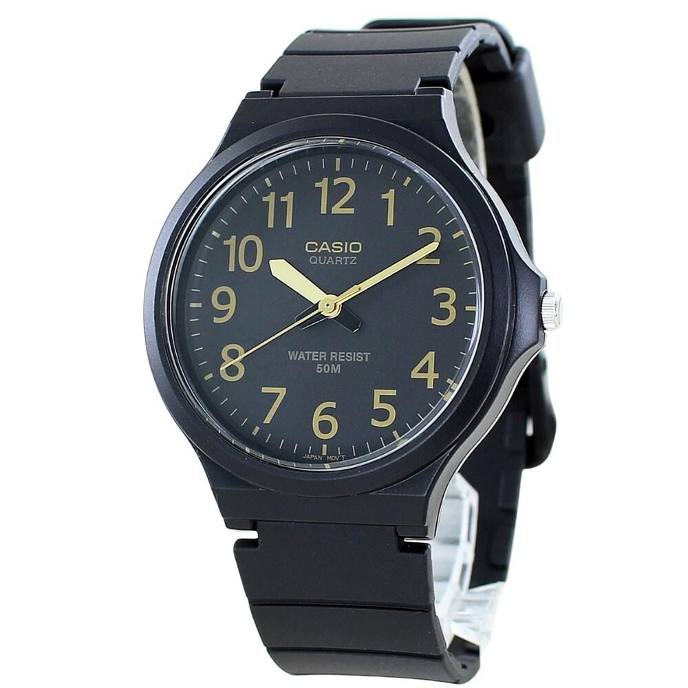 CASIO Watch with Dial and Storage Case Cheap Simple Great for - Unisex, Analog, Age
