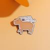Значок Капибара Модный Уникальный Мультяшный Животный Брошь Металлический Значок Для Модных Аксессуаров