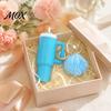 Tumbler Purse Pendant Mini Keychain with Pompom Charm, Lipstick Holder Mug Miniature Ornament Pendant, Decor Accessory for Handbag Backpacks