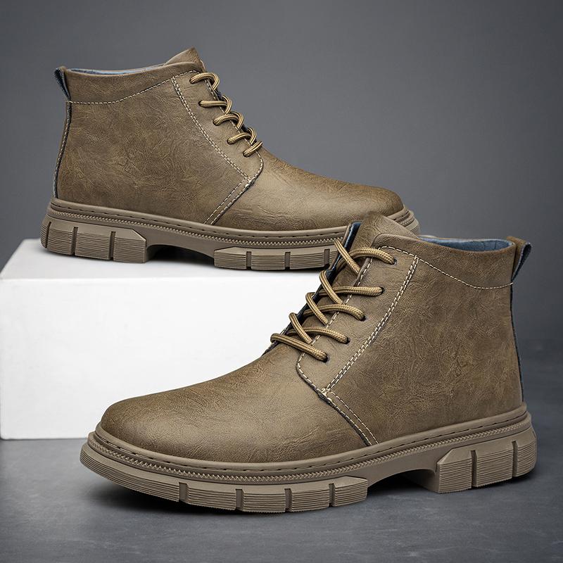 Модные мужские ботинки из натуральной кожи, роскошные кожаные ботильоны для мужчин с плюшевой подкладкой, теплые зимние мужские кроссовки для отдыха на открытом воздухе, размер 37-47