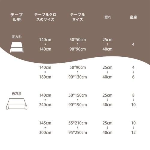 LUOLUO Rectangular Waterproof Faux Linen Table Cover for Kitchen, Cafe, Garden, Oatmeal, 145x300cm