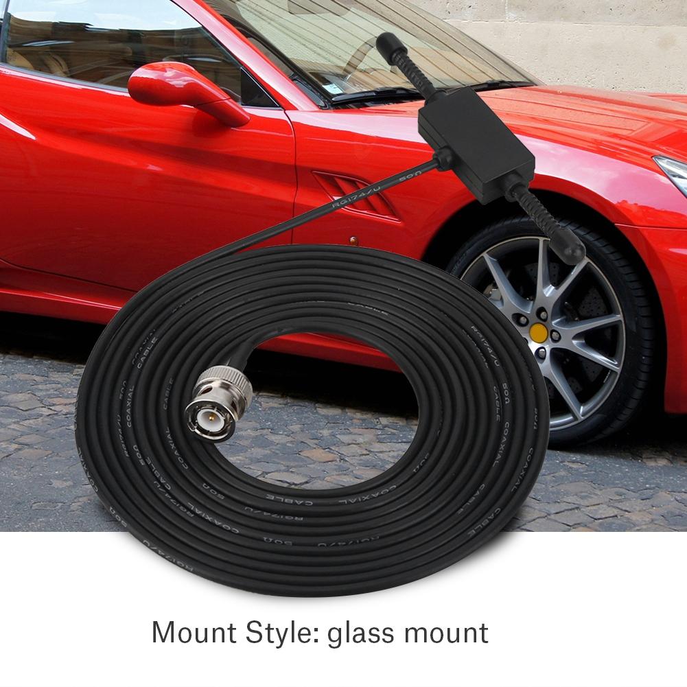 10ft Mobile Full Band Car Scanner Radio Antenna Glass Mount W BNC Connector