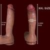 Очень длинный огромный толстый дилдо двойной плотности с присоской, реалистичный гигантский изогнутый мягкий силиконовый дилдо, секс-игрушки для G-точки и анального секса для мужчин и женщин