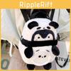 Panda Plush Bag With Zipper Closure For Daily Use And Cute Cartoon Style