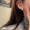 Премиум Супер Флэш Циркон Круглая Пряжка Серьги Женские Легкие Роскошные Элегантные Темпераментные Нежные Модные Простые Универсальные Серьги Серьги