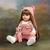 55cm Soft Silicone Full Body Vinyl Toy Reborn Toddler Girl Doll Betty Lifelike Newborn Baby Wig Hair Gifts for Children Toys
