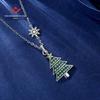Min Yue Original S925 Silver Necklace with Zircon Christmas Tree Pendant for Women - European & American Style Clavicle Chain