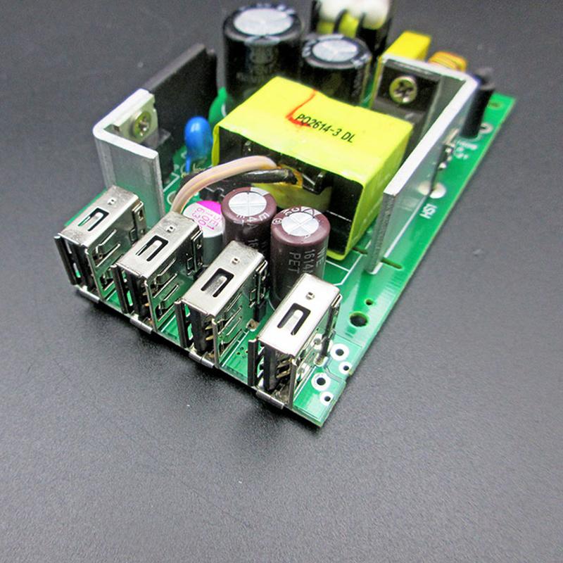 5V6A 4-портовый USB-разъем для зарядки мобильного телефона, модуль адаптера питания