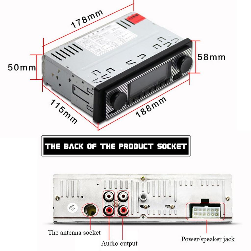 1DIN 5513 Автомобильный MP3-плеер FM-модулятор Bluetooth Музыка Винтажное Аудио USB Стерео Радио AUX Функция Громкая связь AUX