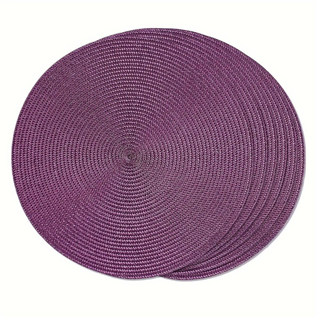 1 Pieces 15-Inch Round Woven PP Placemats, Washable Non-Slip Insulated Table Mats for Home Decor Dining Table Festival Party