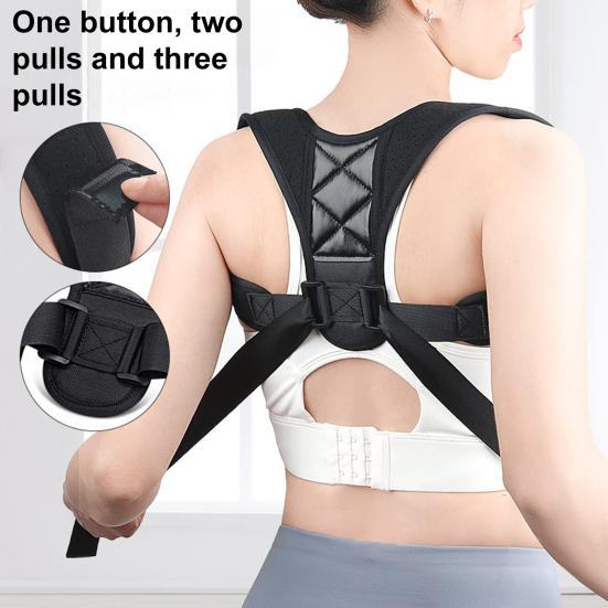 Корректор осанки спины, застежка, регулируемый пояс для коррекции горбатости, удобный пояс для поддержки спины для женщин и мужчин