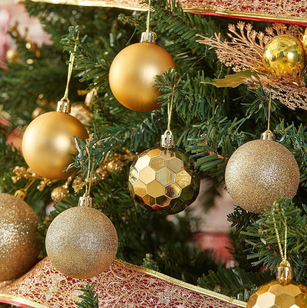 24PCS Shatterproof Christmas Ball Ornaments Xmas Tree Decorations Hanging Balls for Holiday Wedding Party Home Decor