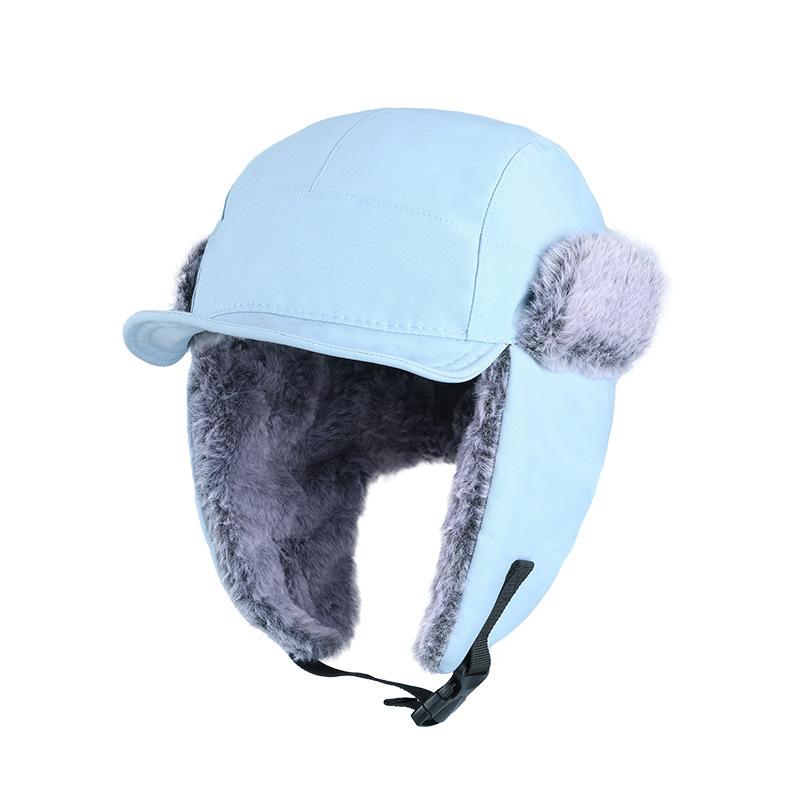 Зимняя мужская шапка уличная из кроличьего пуха с утиным козырьком, утолщенная теплая хлопковая шапка, женская защита ушей, холодная шапка