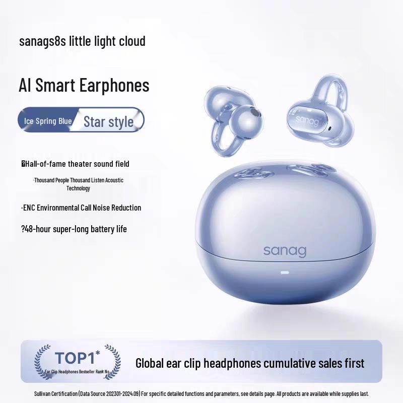 Sena S8SAI 2025 Bluetooth-наушники-клипсы с костной проводимостью, открытого типа, для спорта