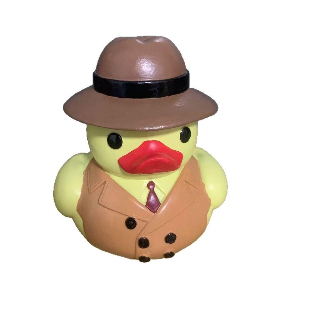 Crafts Resin Duck Statue Ornament Cartoon Cute Animal Sculpture Creative Waterproof Miniatures Figurine Gift