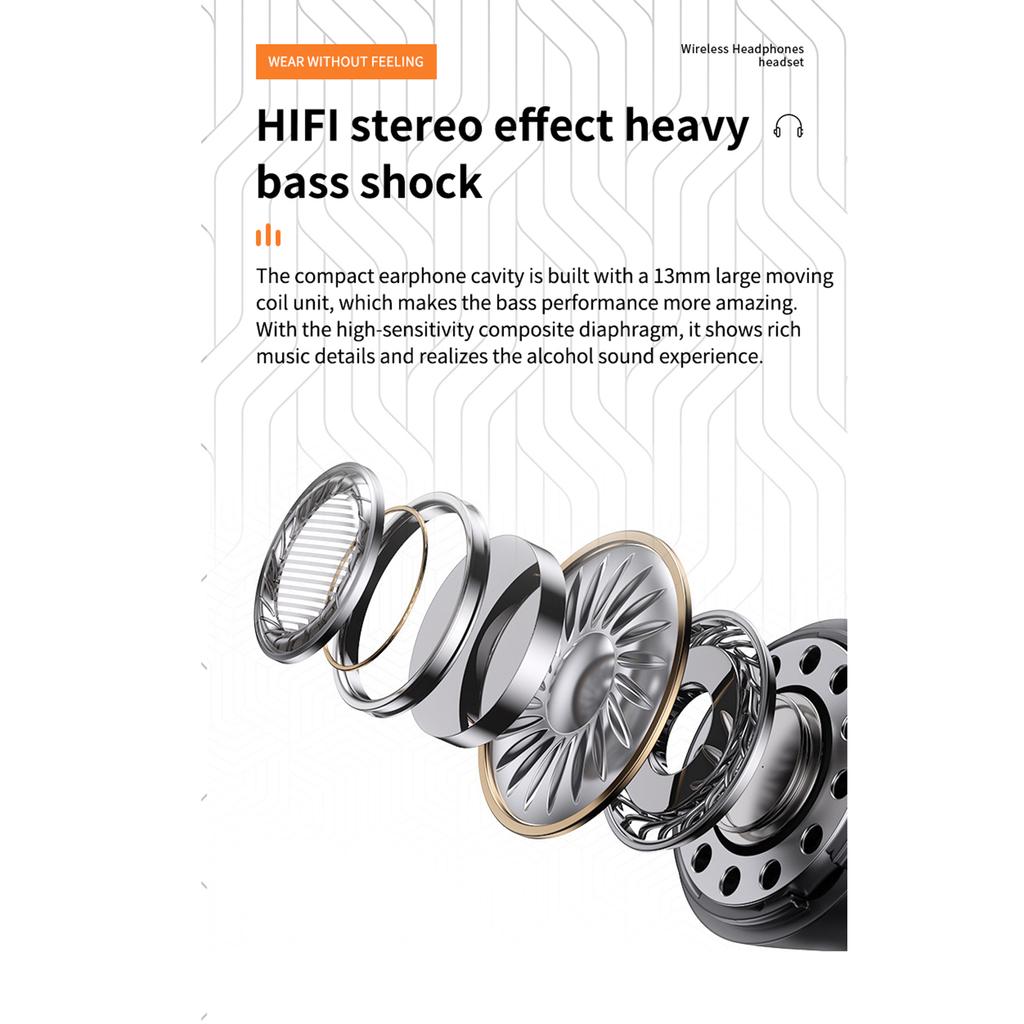 Беспроводная гарнитура YW17 BT5.4 Наушники Интеллектуальное шумоподавление HD Звонки Встроенный микрофон