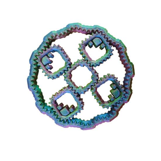 3D Printed Fidget Spinner Toy Stress Anxiety Relief Kids Teens Adults Interlocking Gear Fingertip Gyroscope Portable Travel Sensory Spinning Toy