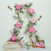 Simulation Flower Vine Wall Hanging Wreath Wedding Rose Home Living Room Decoration Wall Wedding Simulation Rattan