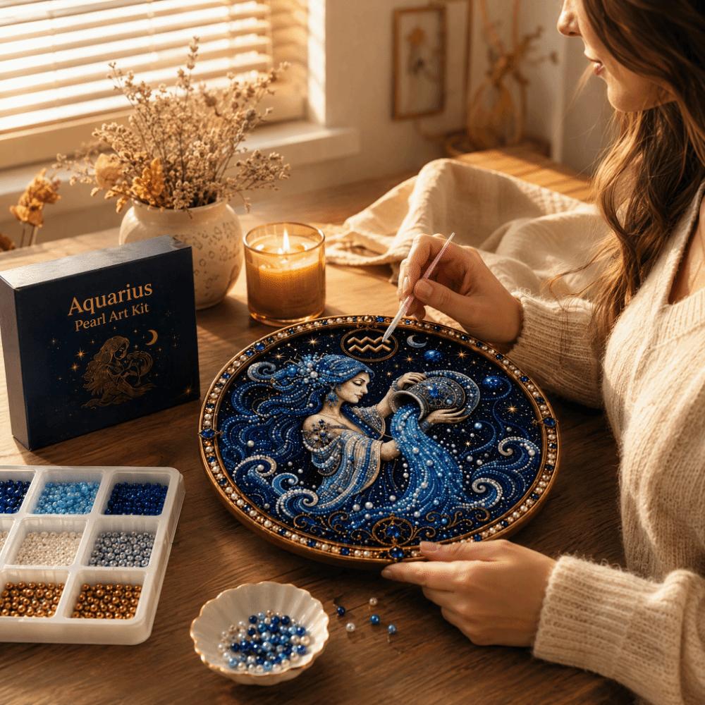 Round Beads 12 Constellation Painting Kit Entry-level DIY Craft Set Christmas Gift