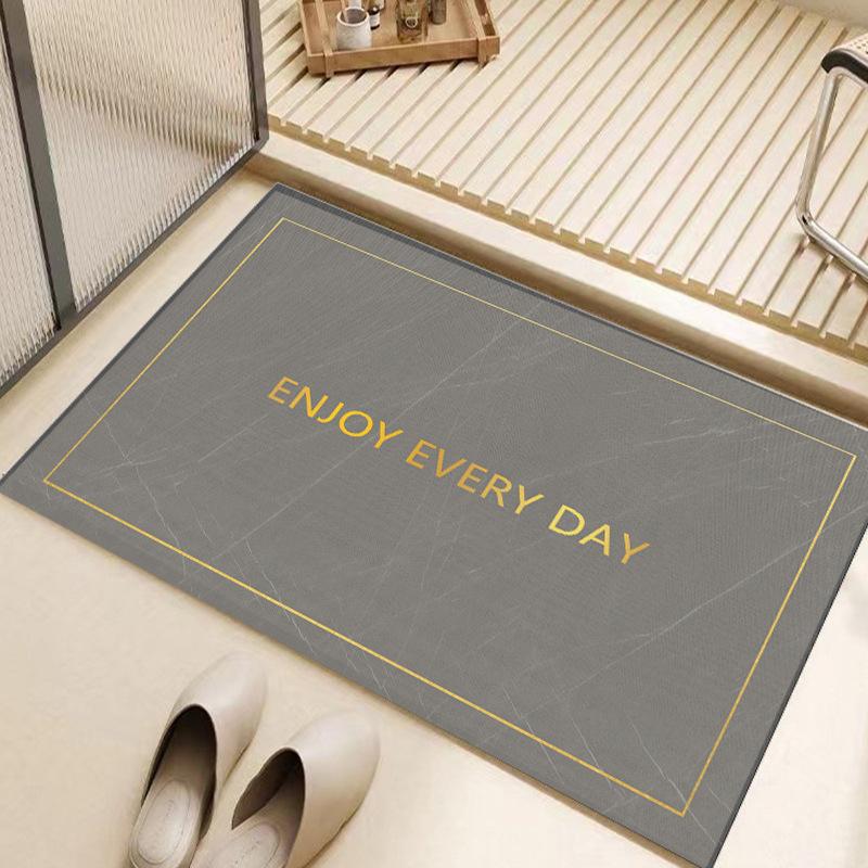 Мягкий коврик для пола в ванной из диатомовой грязи, впитывающий коврик, коврик для ног в туалете, нескользящий быстросохнущий коврик для туалетной двери