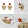 Elegant Heart-shaped Earrings For Women 2021 Trendy Alloy Plated Design