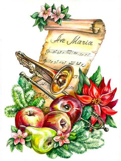 Полная площадь Алмазная мозаика Пейзаж Фортепиано Изображение Стразы 5D Алмазная картина Цветочная гитара Украшение дома