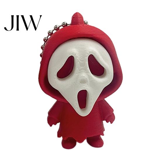 Schoolbag Purse Bag Charm Mini Screaming Skeleton Keychain Pendant, 3D Printed Halloween Decoration Hanging Decor, Backpack Accessories Toy