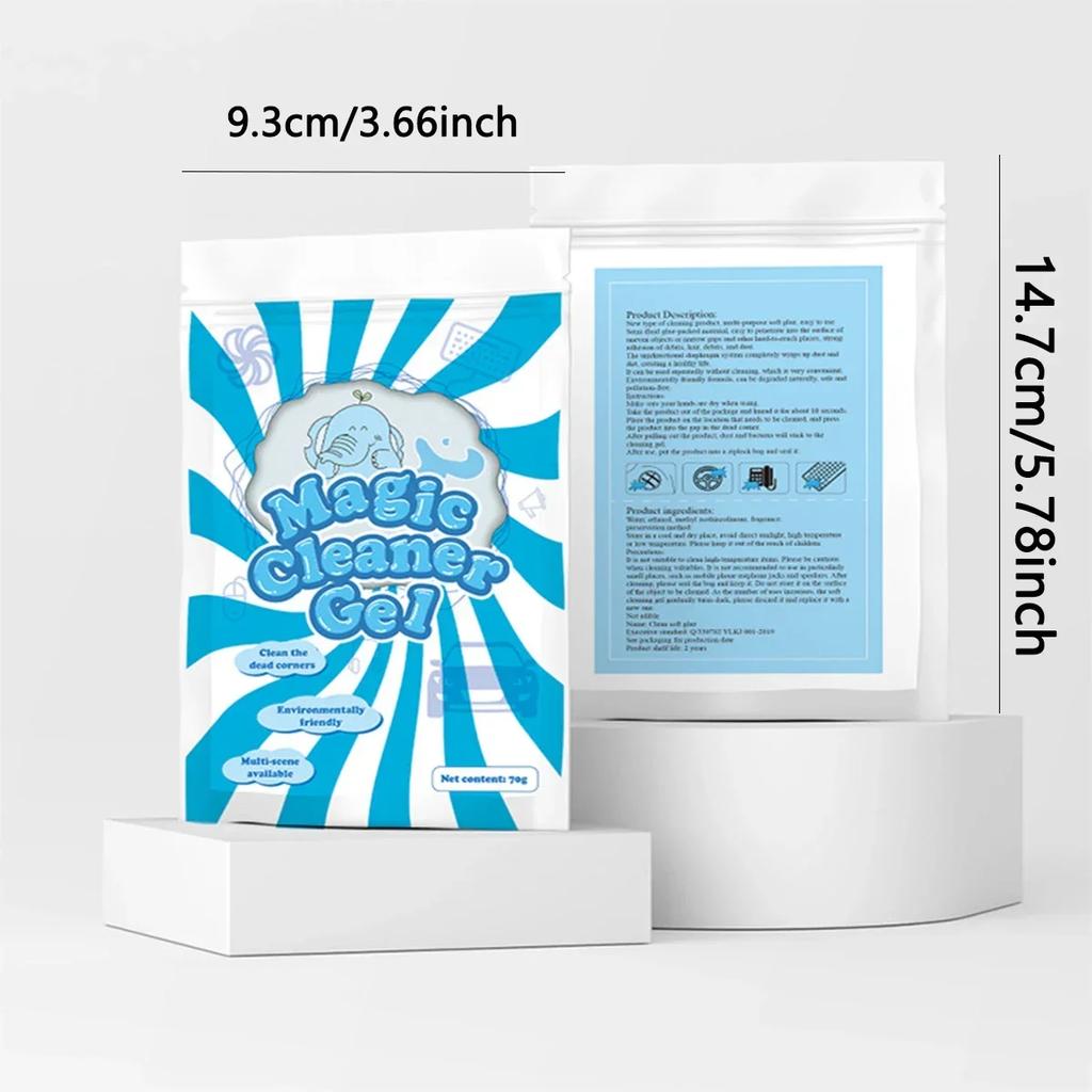1 шт. - Гель для чистки автомобиля: волшебный удалитель пыли, удалитель клея и очиститель клавиатуры - аксессуары для чистки автомобиля