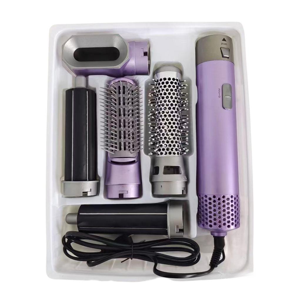 Фен 5-в-1 и автоматическая плойка - Двухфункциональная расческа с горячим воздухом для завивки и выпрямления