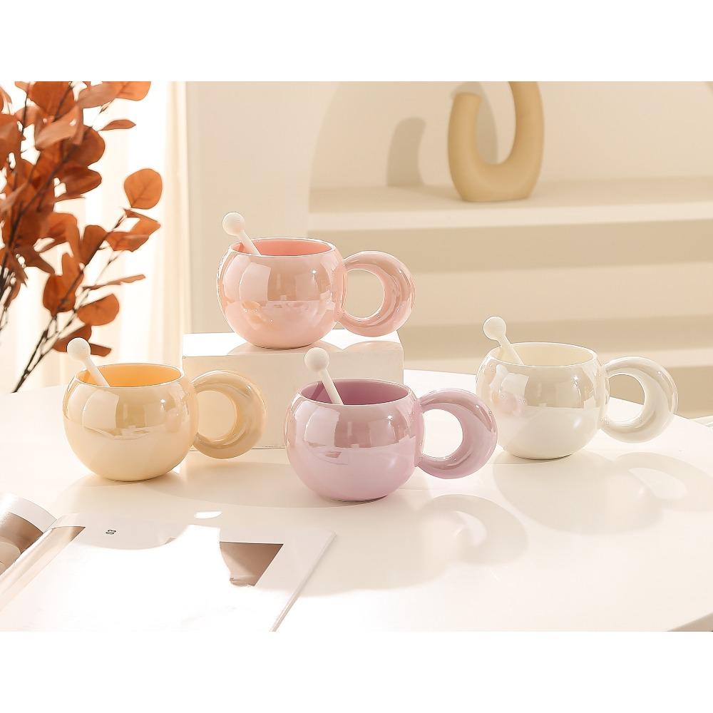 Light Luxury High Value Ceramic Cup Mug Cute Couple Water Cup Home Office Coffee Cup Gift Cup