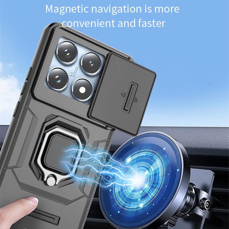 Для Xiaomi 14T Pro 5G чехол автомобильный магнитный кольцо подставка бронированные чехлы для телефонов для Xiomi Mi14T 14 T 14TPro T14 5G противоударный задний чехол