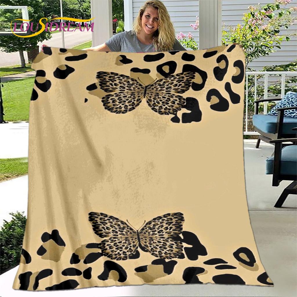 Классическое одеяло с леопардовым принтом, фланелевое одеяло, теплое одеяло для гостиной, спальни, кровати, дивана, подарок для путешествия