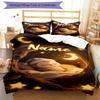 3pcs Custom Name Owl Bedding Set Duvet Cover Closure Includes 1 Duvet Cover & 2 Pillowcases, Soft and Comfortable for All Seasons.