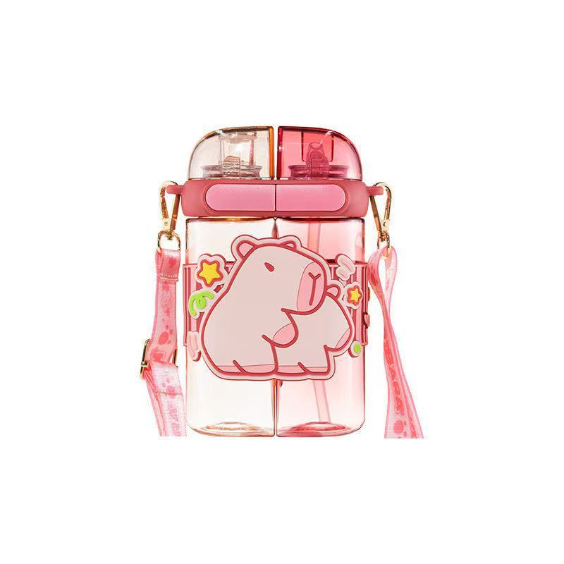 Пластиковый стакан Sanrio Kuromi с трубочкой и герметичной крышкой для детей и путешествий