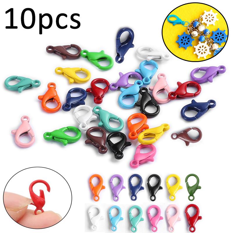 10 шт. красочная застежка-лобстер DIY ювелирные аксессуары ручной работы металлический лак застежка-лобстер оптовая продажа ожерелье браслет соединение застежка