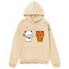 Bubu and Dudu Hoodies Panda Bear Love Graphic Sweatshirt Kawaii Cute Women Clothes Men's Clothing Aesthetic Casual Korean Hoody