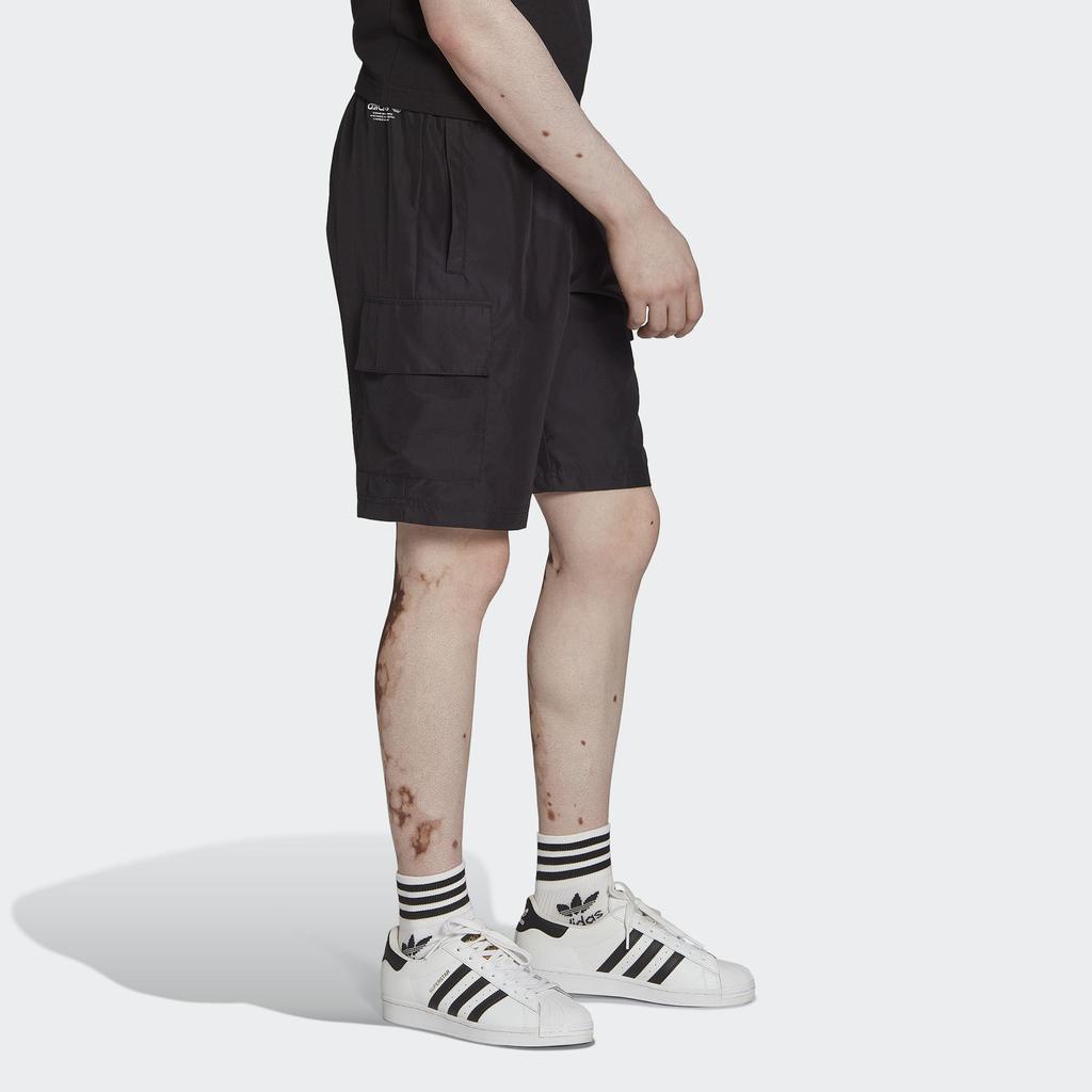 adidas Оригинальные повседневные прямые шорты с логотипом трилистника, мужские брюки, черные HK5156