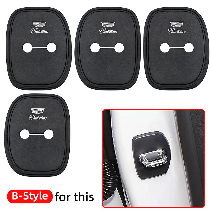 4 pieces Car Door Lock Protective Silione Cover Accessories For Cadillac ATS BLS CTS EXT SRX STS XT4 XTS XT6 Escalade Deville CT