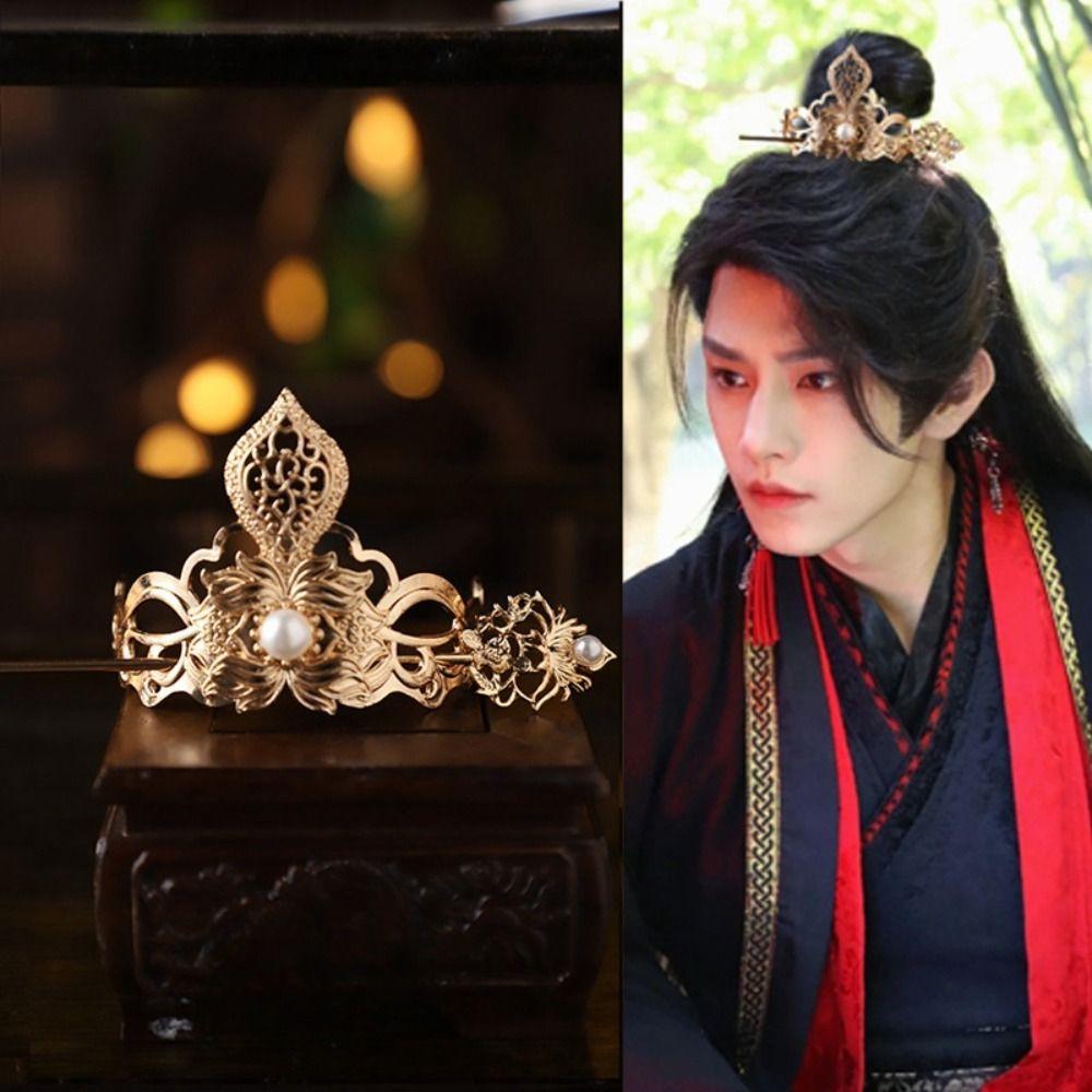 Головной убор, держатель для волос «конский хвост», китайская ханьфу-корона династии Тан, изысканный аксессуар для волос