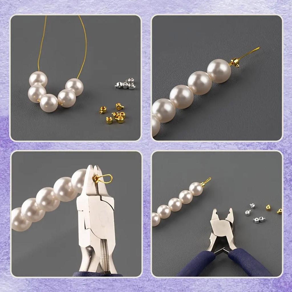 Стальной инструмент для обжима бусин, плоскогубцы для кримпирования бусин, инструмент для изготовления ювелирных изделий, стальная текстура, подходит для обжимных бусин и гибкой проволоки