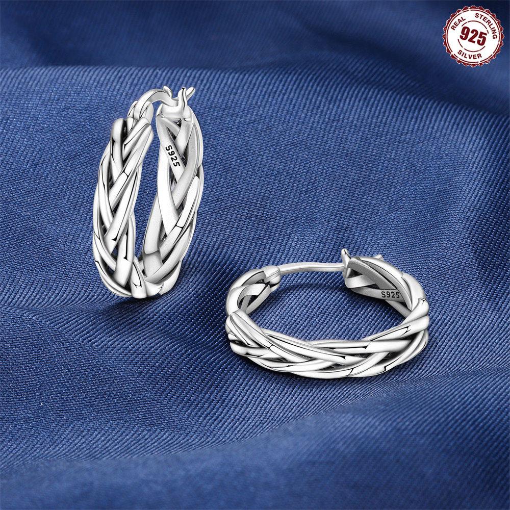 Креативные серьги-пусеты из стерлингового серебра 925 пробы, элегантные и простые серьги, изготовленные из циркония для повседневной носки и показа на фото